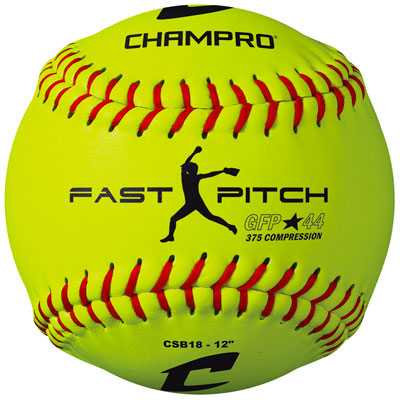 12"SOFTBALL YELLOW SYN/LEATHER .44 CORE